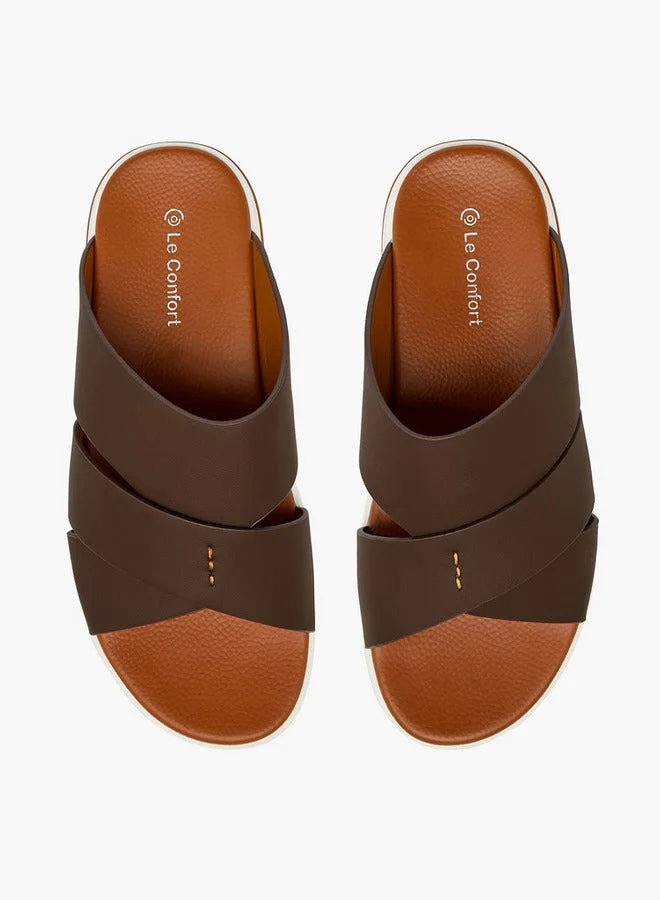 لو كونفورت صنادل رجالية مريحة بحزام متقاطع